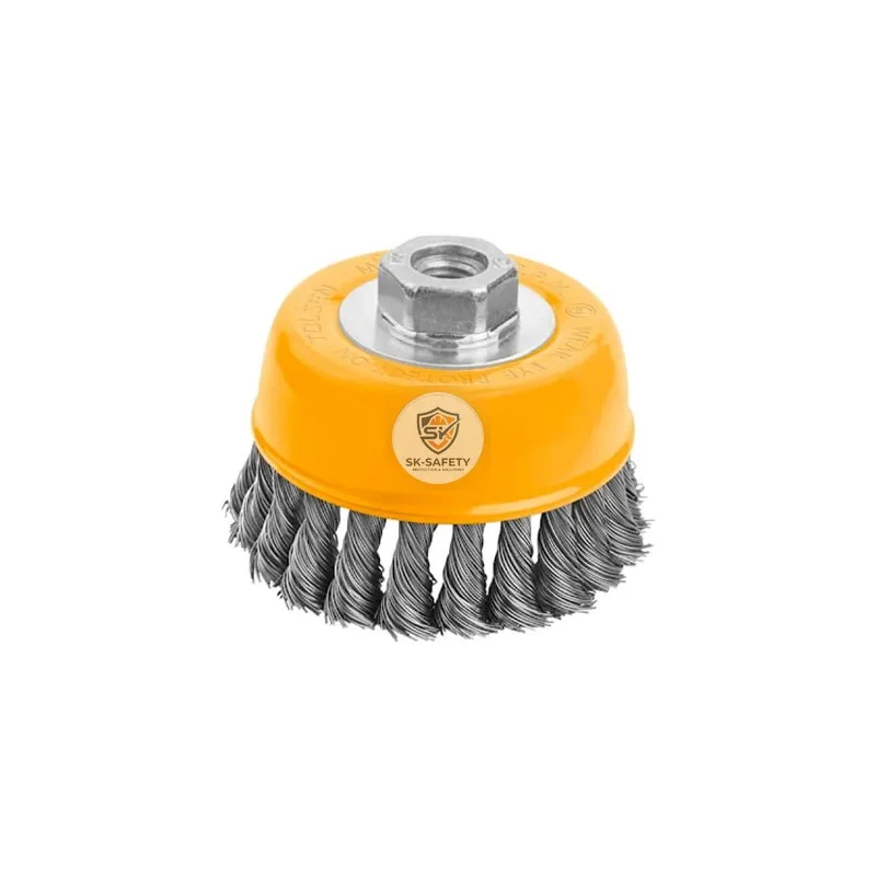 Brosse métallique torsadé avec écrou industriel