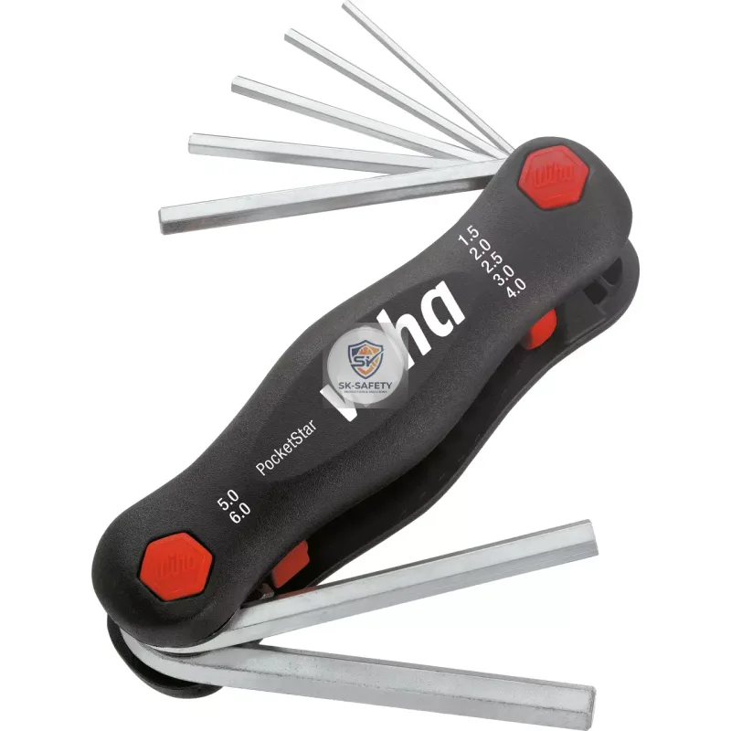Multitool pliant PocketStar 7 clés six pans 1,5-6 mm Wiha 23037