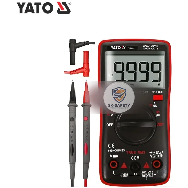 Multimètre digital True RMS à plage automatique – YATO YT-73089