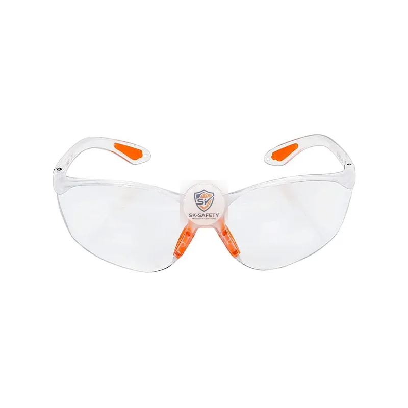 Lunettes de protection orange transparente