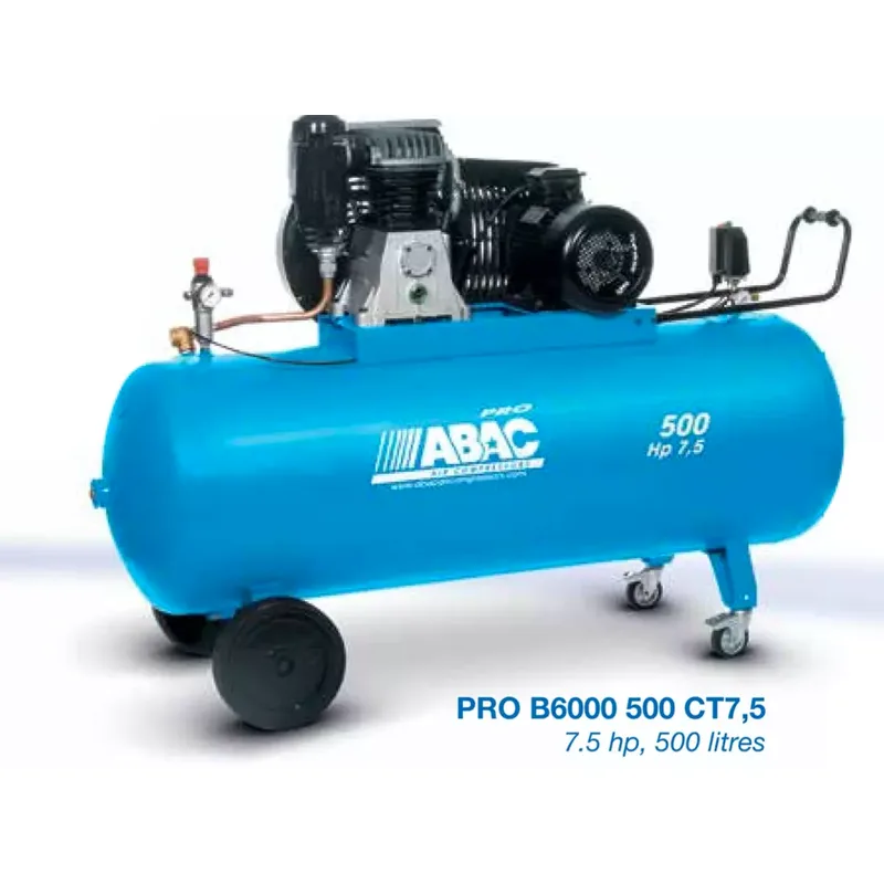 Compresseur à Air Pro Abac B6000 500 Lt 400 V 7.5ch 5.5 Kw 11 Bar
