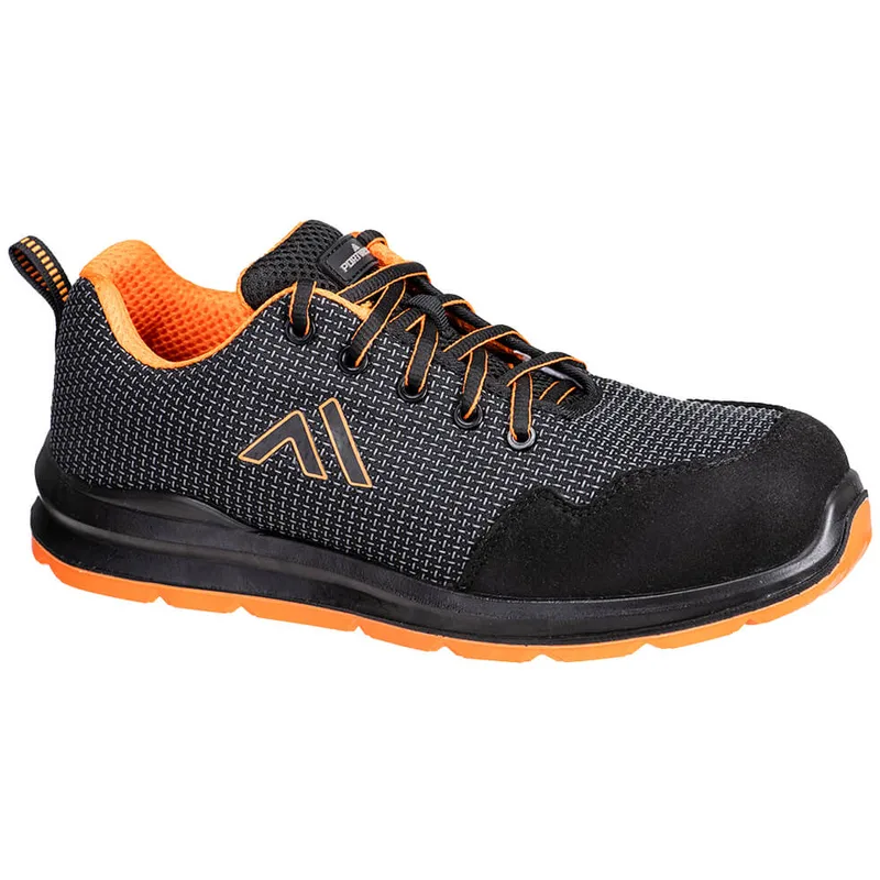 Baskets de sécurité S3S en composite FC72BKR noir/orange - PORTWEST