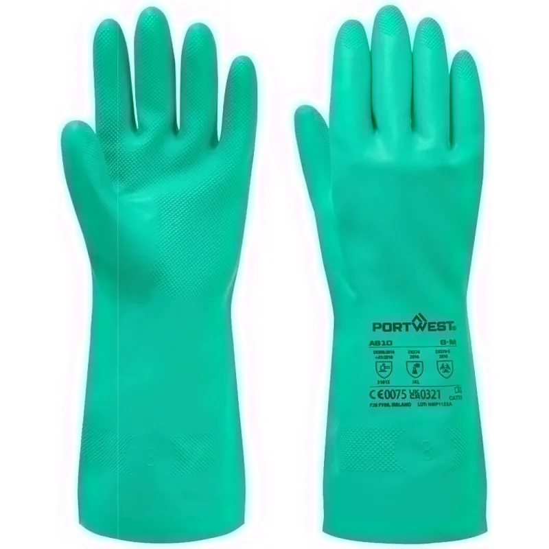 Gants nitrile PORTWEST A810 — EN 374