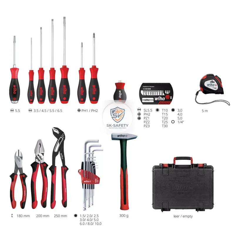 Caisse à outils garnie 36 pièces Basic Set L mechanic Wiha 45531