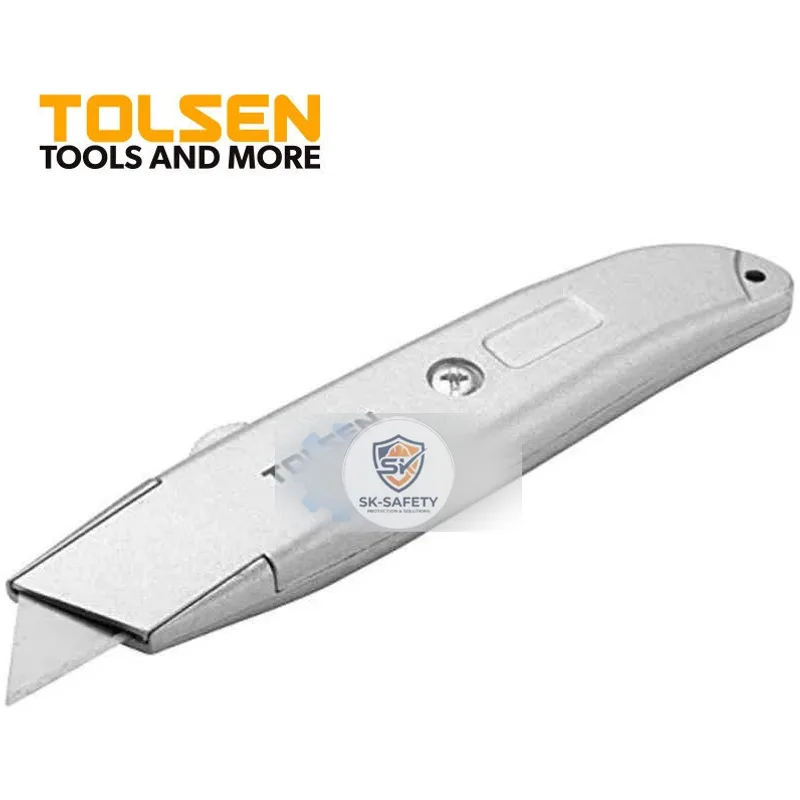 Couteau à lame aluminium 61X19mm Sk5 TOLSEN