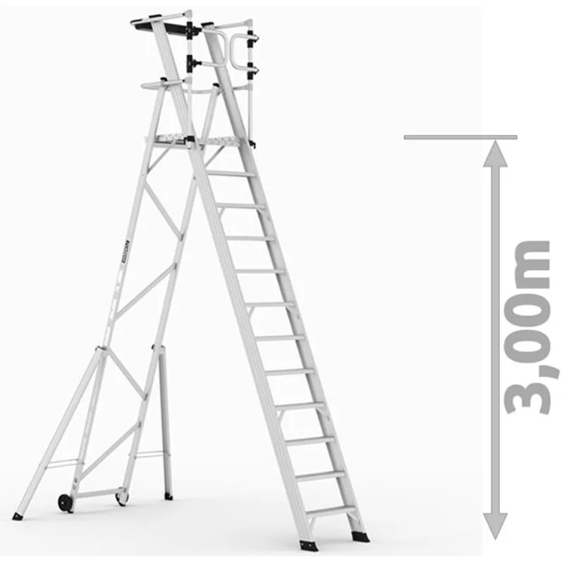 Plateforme de travail roulante pliable 11+1 marches CAGSAN KPN11