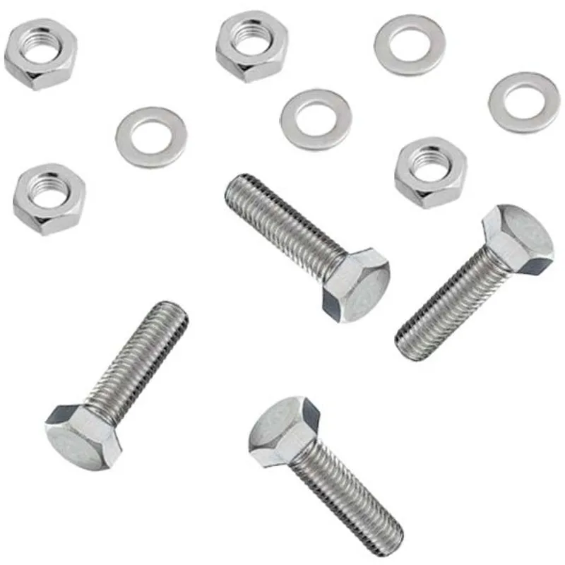 Pack de 4 boulons galvanisés M12x50 avec rondelles et écrous