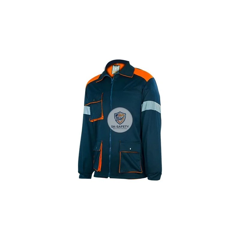 Veste de travail Bleu-orange 4 poches