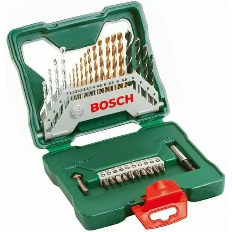 Coffret X Line De Forets Et Embouts De Vissage à Revêtement Tin Bosch