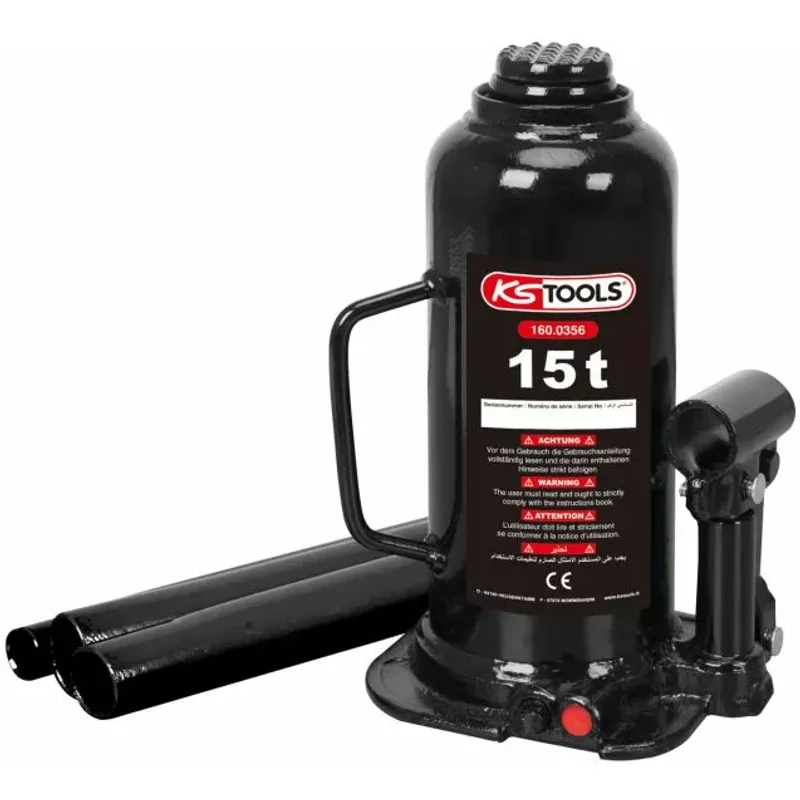Cric Bouteille Hydraulique, Capacite 15 Tonnes Ks Tools