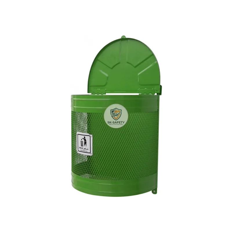 Poubelle demi rond 55 L avec couvercle murale