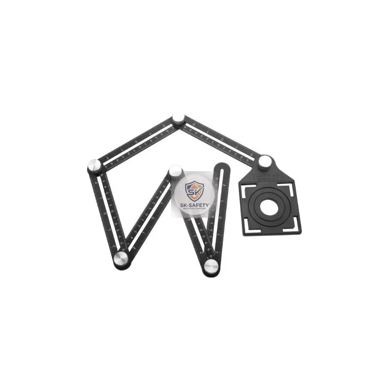 Règle de mesure multi angles à 6 faces aluminium