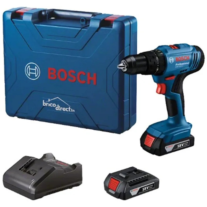 Perceuse-Visseuse à percussion 18V Li-Ion BOSCH GSB 183-LI + 2 Batteries 2Ah