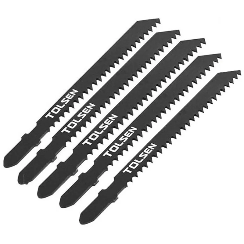 Jeu de 5 Lames de scie sauteuse pour bois 100mm TOLSEN