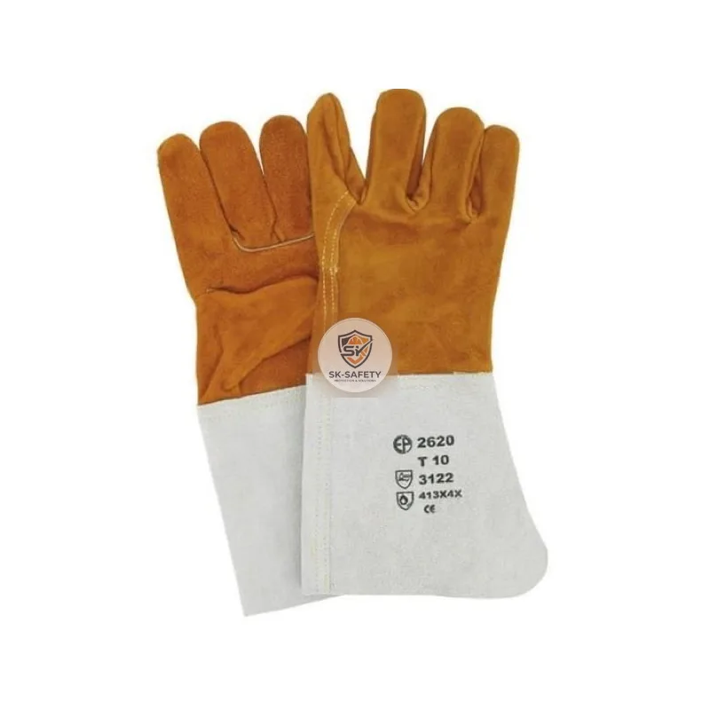 Gants anti chaleur en croûte de cuir