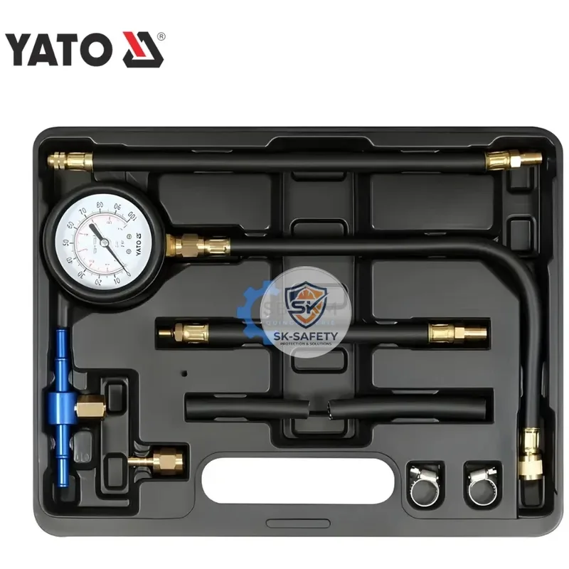 Kit testeur de pression essence/huile 0–7 BAR 9 pièces | YATO YT-73024