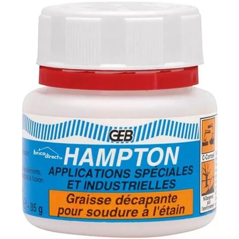 Graisse décapante pour soudure à l’étain 85gr HAMPTON GEB