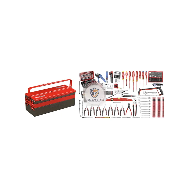 Boîte à outil métal avec 96 outils pour électricien 2070.E18