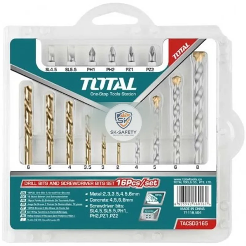 Coffret 16 mèches et embouts TOTAL