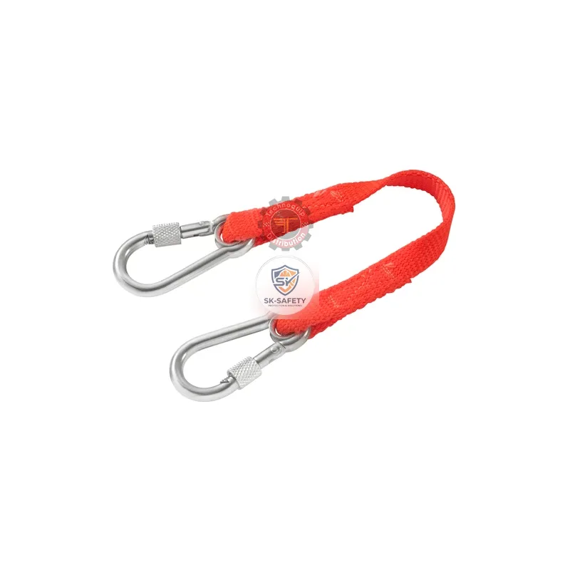 Longe 20 cm Double mousquetons 60 mm en inox à vis SLS LAN0.2