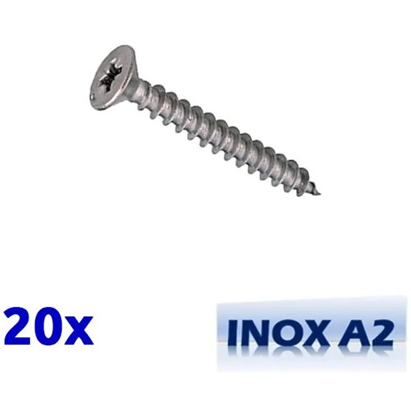 Pack de 20 vis parker 3.5x20 en INOX A2 TOROZER