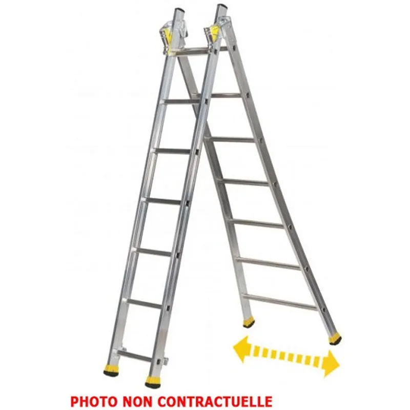 Echelle transformable 2 plans 2x8 marches T2 CENTAURE/DUARIB