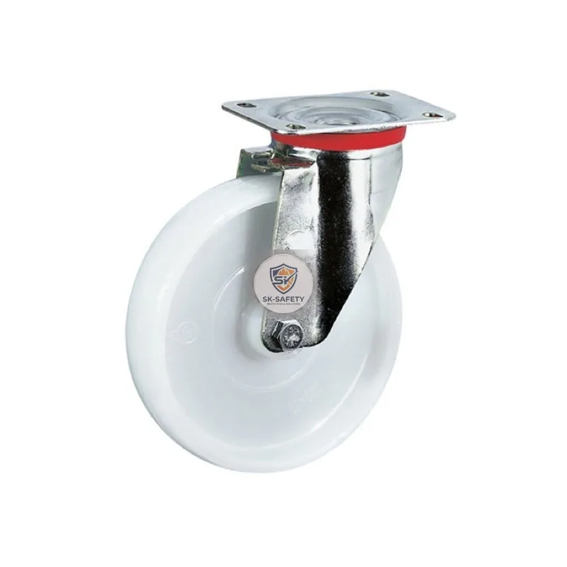 Roue pivotante en polyamide avec plaque