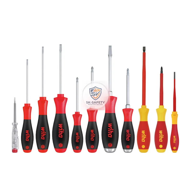 Jeu de 11 tournevis SoftFinish dont 3 isolés et détecteur de tension Wiha 302HK11