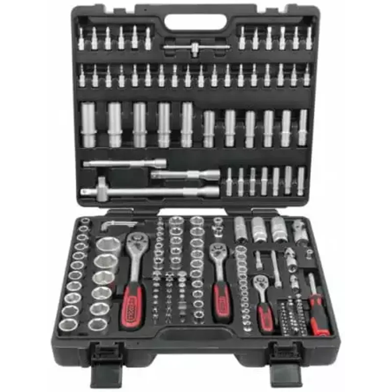 Coffret De Douilles 1/4′′ + 3/8′′ + 1/2′′ 179 Pièces