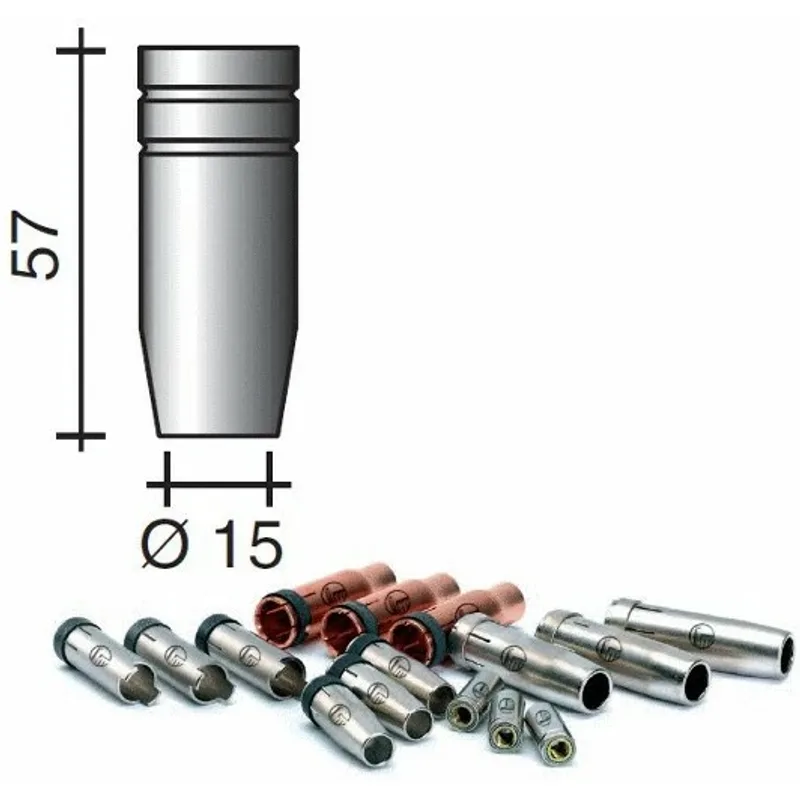 Buse ø 15 Plus 25 / L=57 Mm Mc0023
