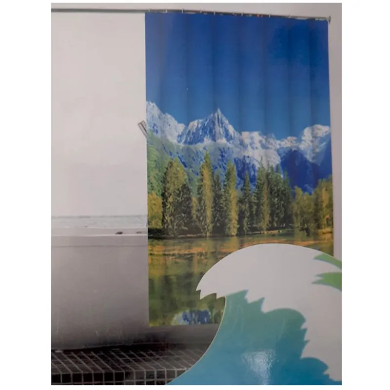 Rideau de douche Montagnes Alaska 180x200cm
