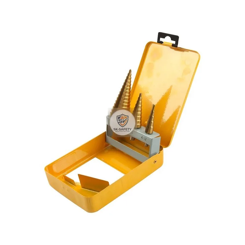 Coffret mèche acier conique 3 pièces