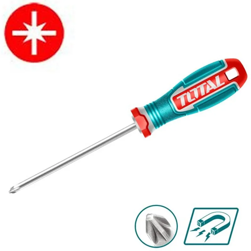 Tournevis Américain Pozidrive PZ1x100 TOTAL