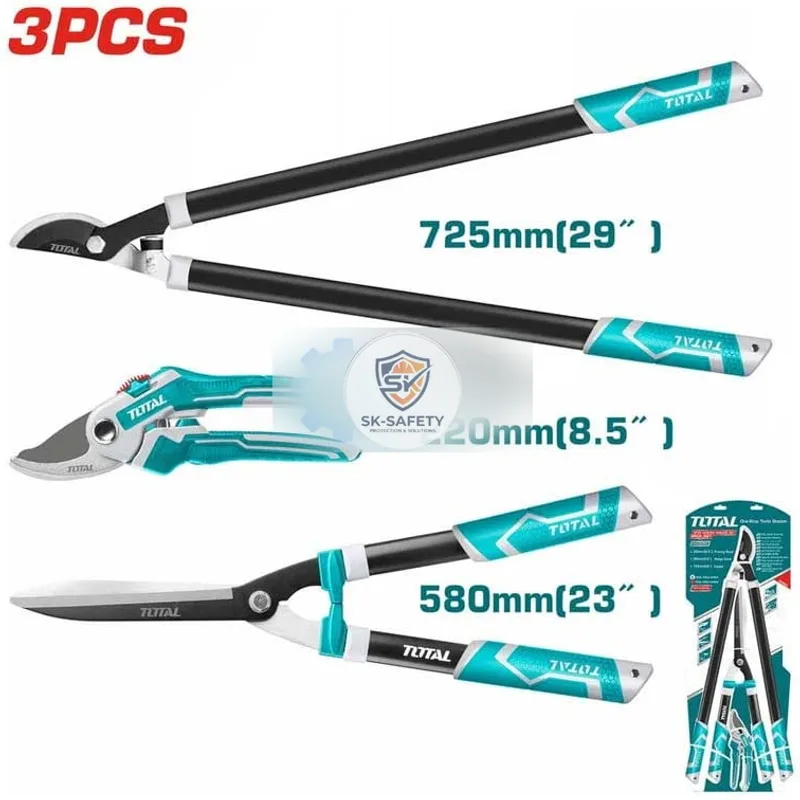 Kit cisailles de jardin 3 pièces TOTAL – THT1576033