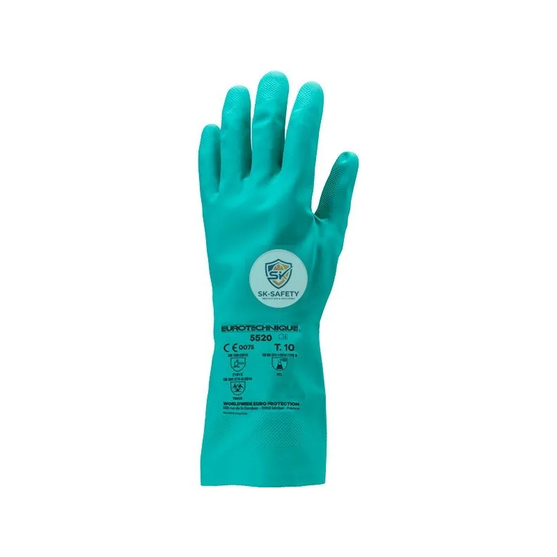 Gant nitrile vert industriel (anti-chimique)