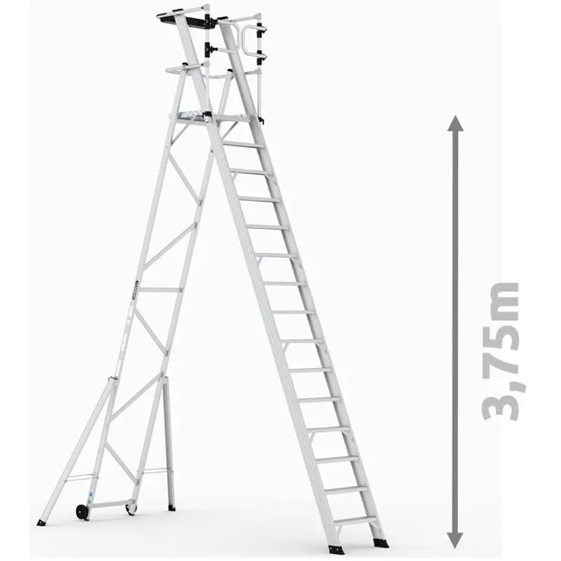 Plateforme de travail roulante pliable 14+1 marches CAGSAN KPN14